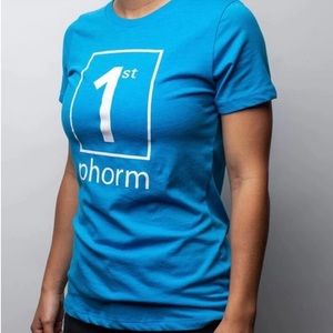 1st Phorm blue tee shirt
